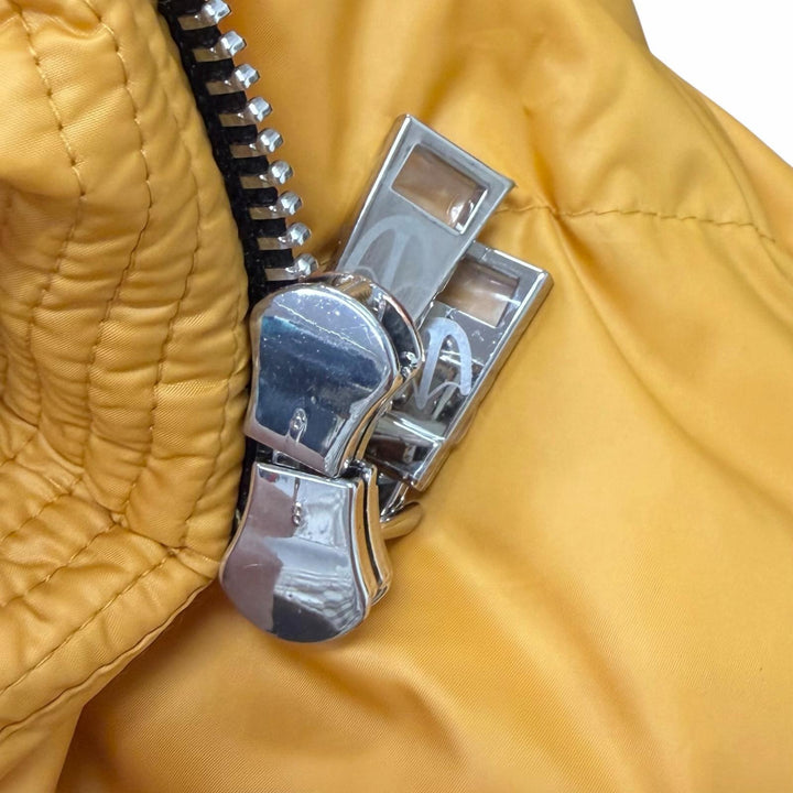 美品□MOONGOOSE ムーングース Street Spirit ダブルジップ フーデッド ダウンコート パテッドコート マスタード M 正規品 メンズ