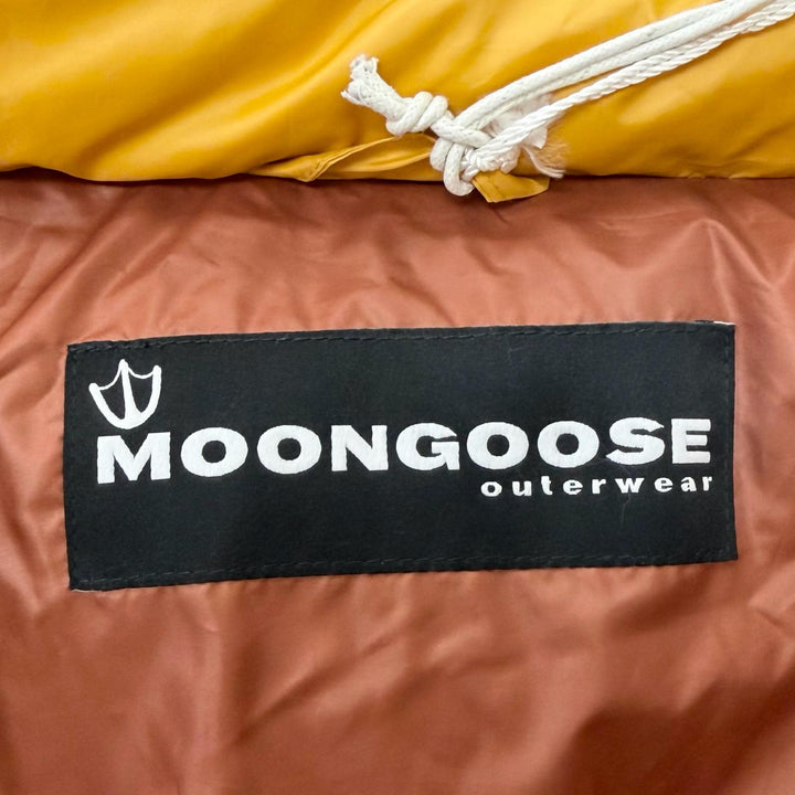 美品□MOONGOOSE ムーングース Street Spirit ダブルジップ フーデッド ダウンコート パテッドコート マスタード M 正規品 メンズ