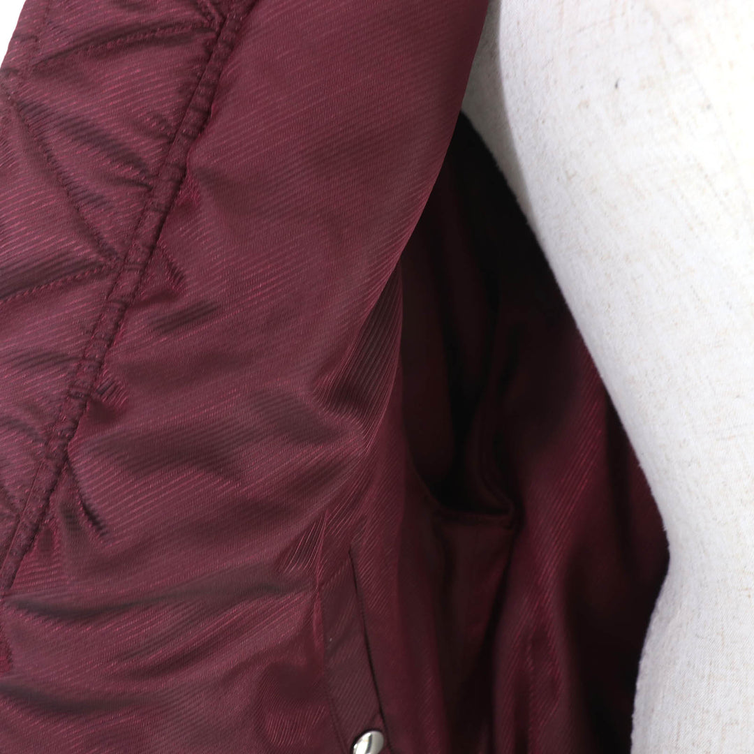 極美品★ノワール ケイ ニノミヤ コムデギャルソン 23AW 3L-C003 ZIP UP ケープボンバーコート ボルドー XS 日本製 正規品 レディース