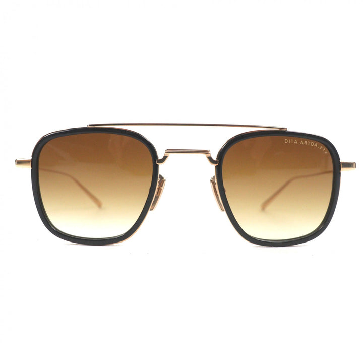 未使用品▼DITA ディータ DTS474 ARTOA 27.X ツーブリッジ サングラス ブラック ゴールド 47□26-145 デモレンズ メンズ 定価86900円