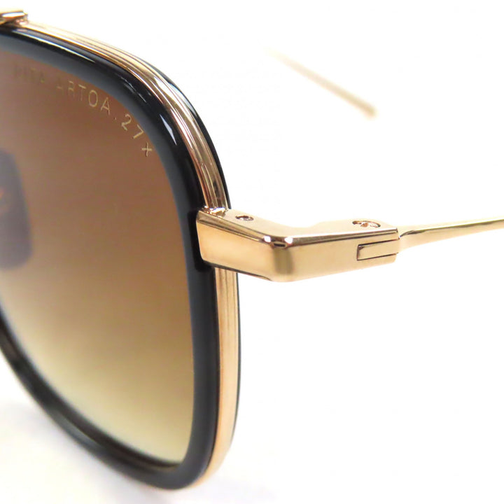 未使用品▼DITA ディータ DTS474 ARTOA 27.X ツーブリッジ サングラス ブラック ゴールド 47□26-145 デモレンズ メンズ 定価86900円