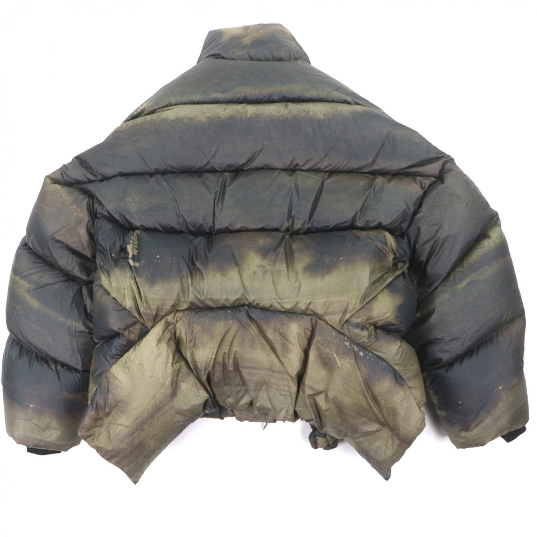 未使用品▼FENG CHEN WANG フェン チェン ワン 24AW FUF18JK16 FCW BROWN PRINTED DOWN JACKET WZIPUP ダウンジャケット カーキ S メンズ