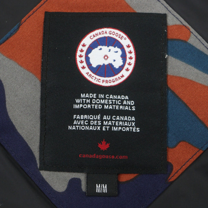 極美品▼CANADA GOOSE カナダグース 4154MP カモフラ ワッペン付き ダブルジップアップ ダウンベスト マルチ M カナダ製 正規品 メンズ
