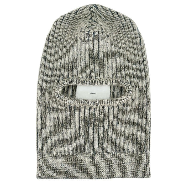 極美品▲SUGARHILL シュガーヒル 23AW 23AWKN09 PLATING KNIT BALACLAVA ニットキャップ アイボリー ネイビー 0 日本製 正規品 メンズ