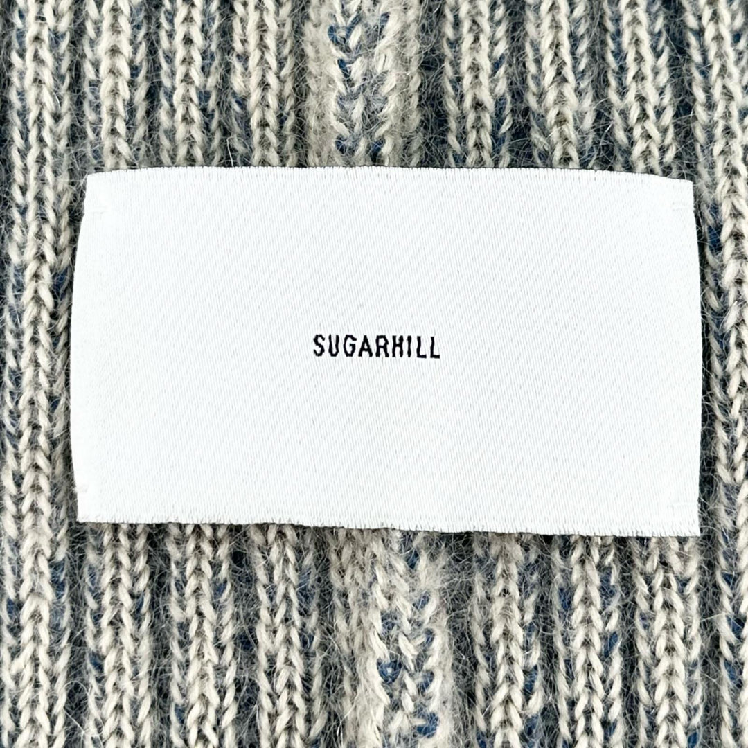 極美品▲SUGARHILL シュガーヒル 23AW 23AWKN09 PLATING KNIT BALACLAVA ニットキャップ アイボリー ネイビー 0 日本製 正規品 メンズ