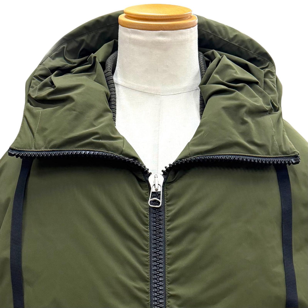 美品▼OAMC オーエーエムシー OAMT442301 INFLATE PARKA ロゴワッペン付き フーデッド WZIPUP ダウンコート カーキ M 正規品 メンズ