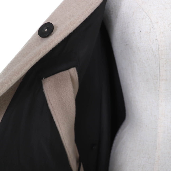 美品☆HARUNOBUMURATA ハルノブムラタ 22AW HM22W108-RIC02 OVERSIZED WOOL COAT ウール コート グレーベージュ 38 日本製 レディース