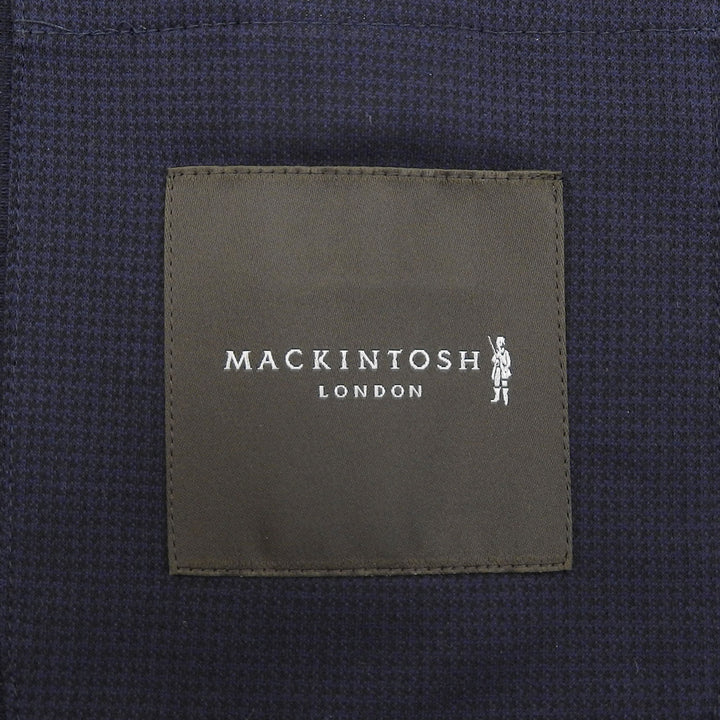 極美品▲MACKINTOSH LONDON マッキントッシュ ロンドン 薄手 ロゴボタン付 テーラードジャケット ネイビー 36 正規品 レディース