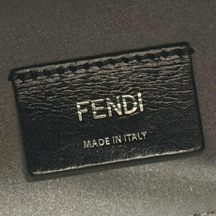 極美品▼FENDI フェンディ 7VA584 レザー ゴートゥショッパー スモール 2WAY ハンドバッグ ショルダーバッグ ブラック 伊製 レディース
