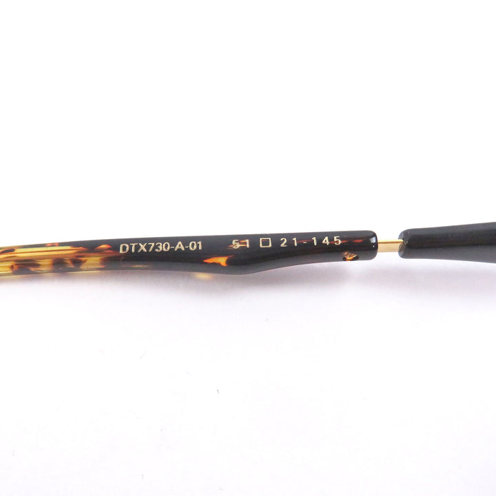美品□DITA ディータ DTX730-A-01 LINEUS-TWO マーブル柄 メガネ 眼鏡 ブラック クリアブラウン 51□21-145 日本製 メンズ 定価108900円