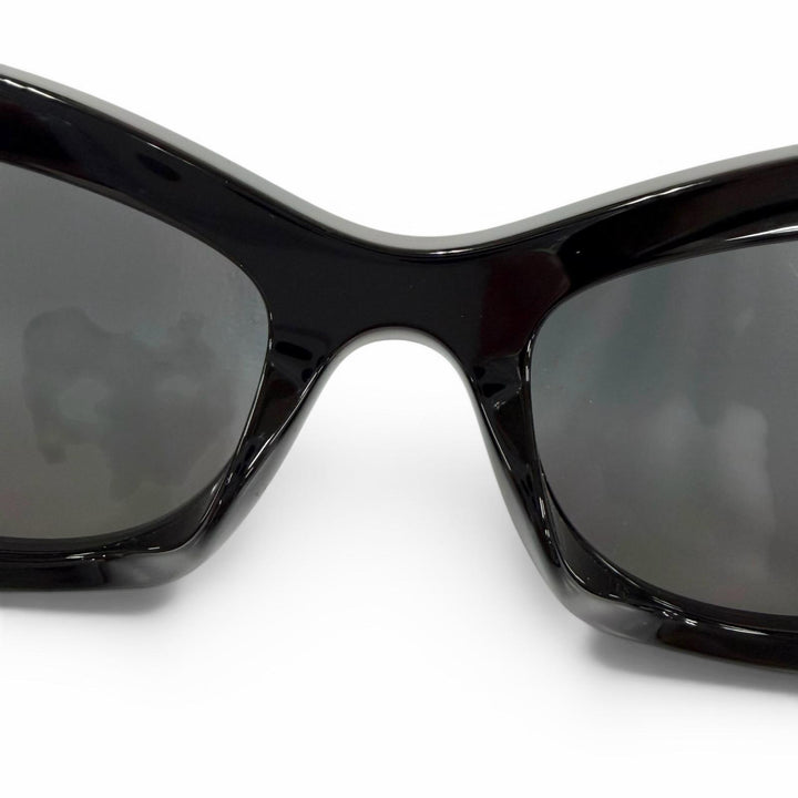 極美品☆CHANEL シャネル 5538-Q-A キャットアイ サイドロゴ サングラス ブラック ゴールド金具 54□18 140 デモレンズ イタリア製