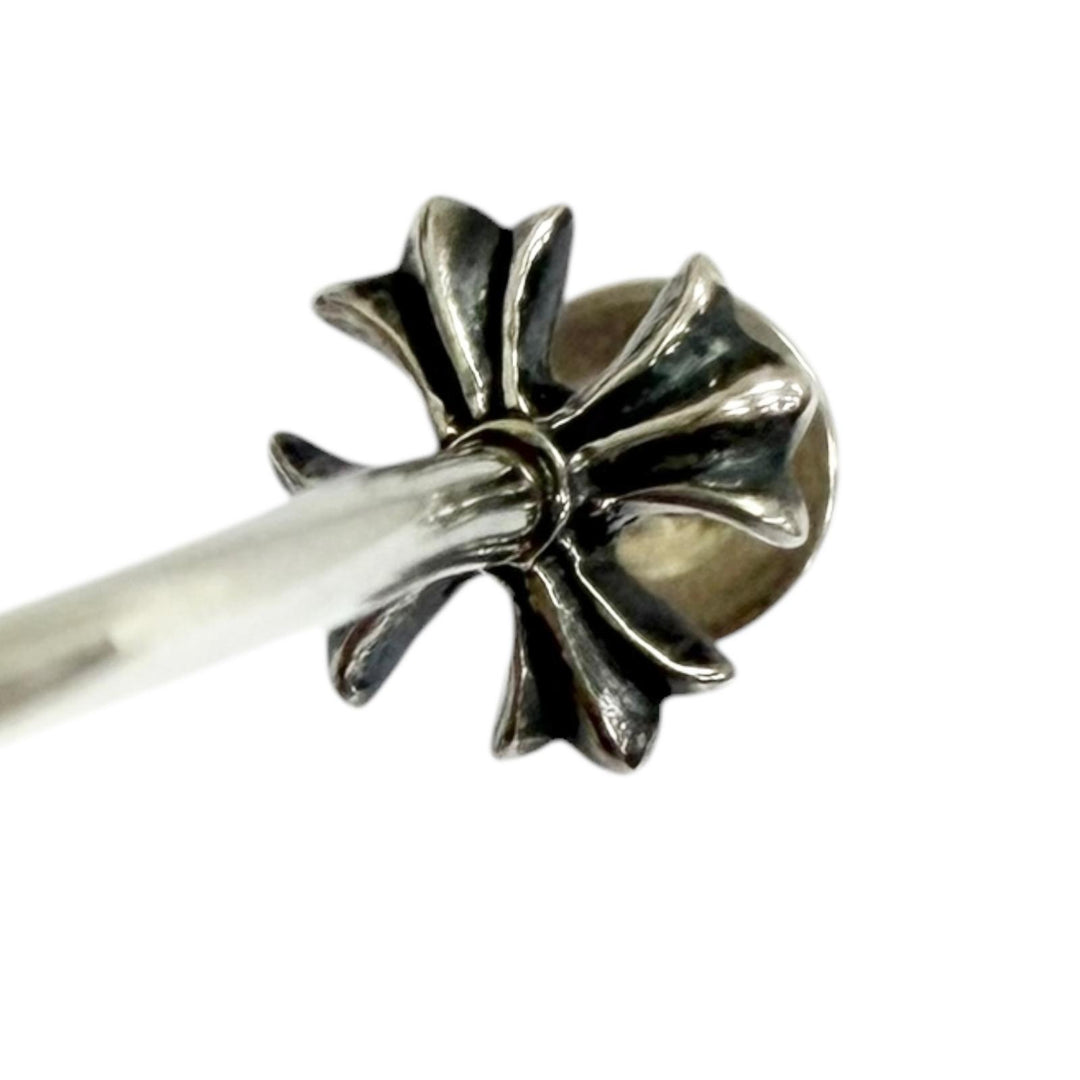 美品□CHROME HEARTS クロムハーツ HOOP CH PLS SV925 14K CHプラス 大ぶり フープピアス シルバー 重量5.0g レディース 保存袋付き