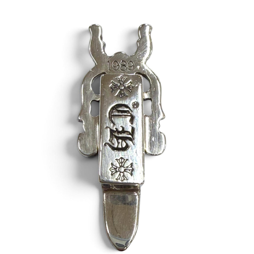 美品▼CHROME HEARTS クロムハーツ HAIRBAND DAGGER ダガー コンチョ 925 ヘアゴム ヘアアクセサリー シルバー 重量10.86g メンズ