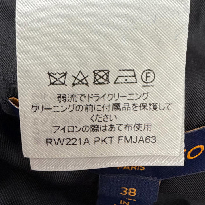 未使用品◇LOUIS VUITTON ルイヴィトン 2022年製 ウール モヘア ロゴボタン付き ダブルブレスト テーラードジャケット 紺 38 伊製 正規品