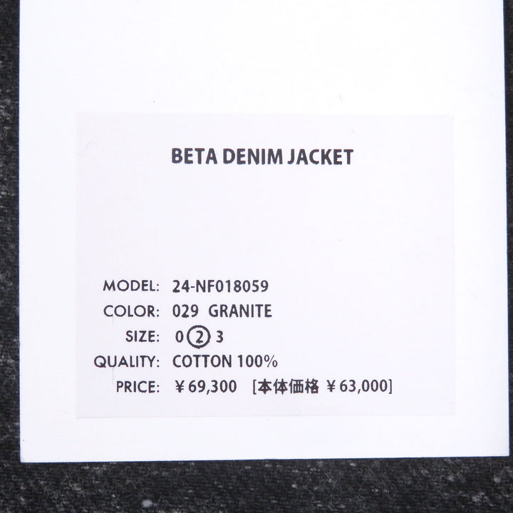 未使用品□NTN エヌティーエヌ 24-NF018059 BETA DENIM JACKET ウォッシャブル デニムジャケット ブラック 2 日本製 正規品 メンズ