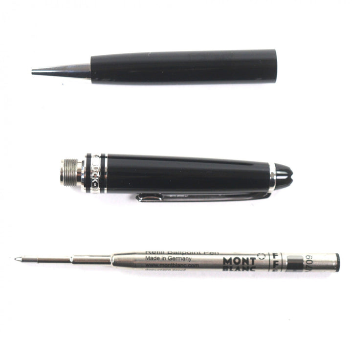 美品▼MONTBLANC モンブラン プラチナライン マイスターシュテュック クラシック ホワイトスター ツイスト ボールペン ブラック シルバー
