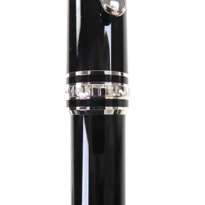 美品▼MONTBLANC モンブラン プラチナライン マイスターシュテュック クラシック ホワイトスター ツイスト ボールペン ブラック シルバー