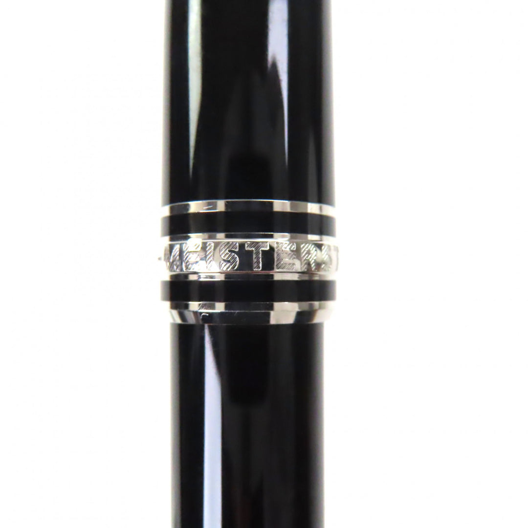 美品▼MONTBLANC モンブラン プラチナライン マイスターシュテュック クラシック ホワイトスター ツイスト ボールペン ブラック シルバー