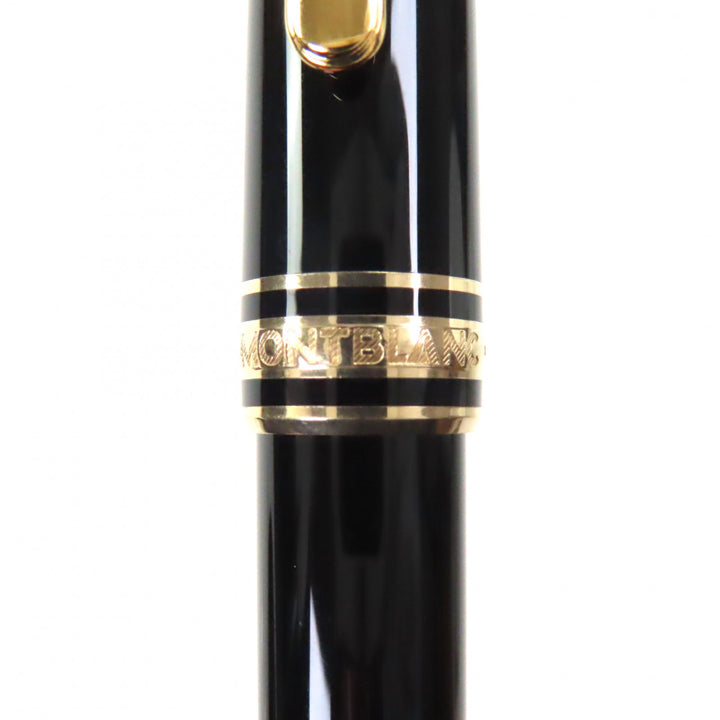 美品▼MONTBLANC モンブラン マイスターシュテュック クラシック ペン先14K Mニブ ホワイトスター 万年筆 ブラック ゴールド ドイツ製