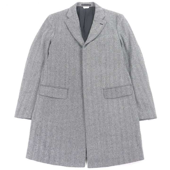 極美品□COMME des GARCONS HOMME DEUX コム デ ギャルソン オム ドゥ 23AW DL-C001 ヘリンボーン チェスターコート L 日本製 正規品
