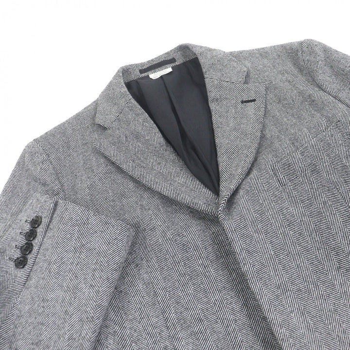 極美品□COMME des GARCONS HOMME DEUX コム デ ギャルソン オム ドゥ 23AW DL-C001 ヘリンボーン チェスターコート L 日本製 正規品