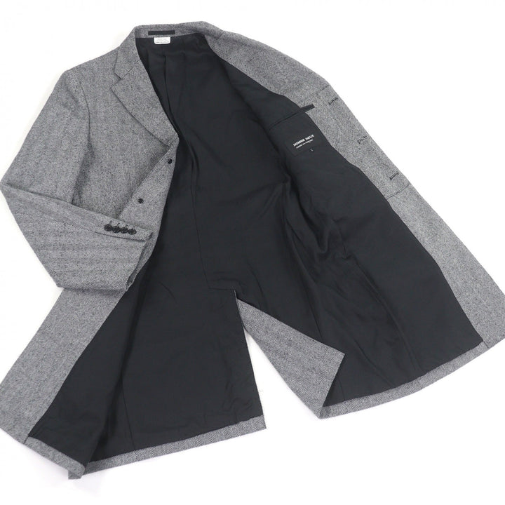 極美品□COMME des GARCONS HOMME DEUX コム デ ギャルソン オム ドゥ 23AW DL-C001 ヘリンボーン チェスターコート L 日本製 正規品