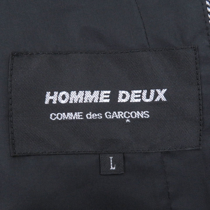 極美品□COMME des GARCONS HOMME DEUX コム デ ギャルソン オム ドゥ 23AW DL-C001 ヘリンボーン チェスターコート L 日本製 正規品