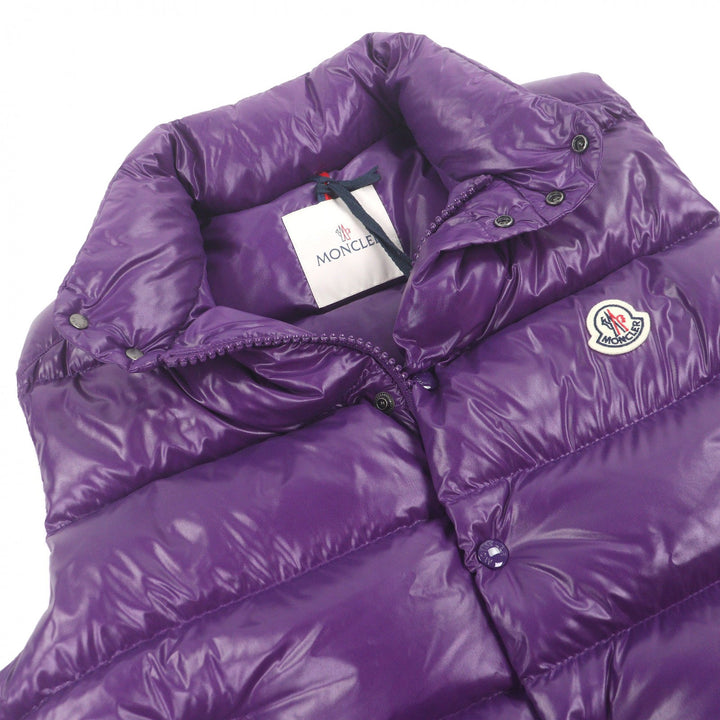 極美品□MONCLER モンクレール 2022年製 TIBB GILET ロゴワッペン付き ダブルジップ ダウンベスト ジレ パープル 3 正規品 メンズ