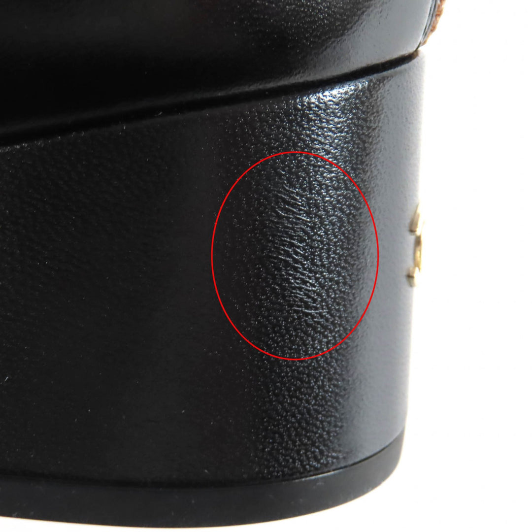 未使用品★CHANEL シャネル 25A G46591 ココマーク金具付 レザー使い バックZIP スウェードレザー ロングブーツ ベージュ 黒 38 箱付