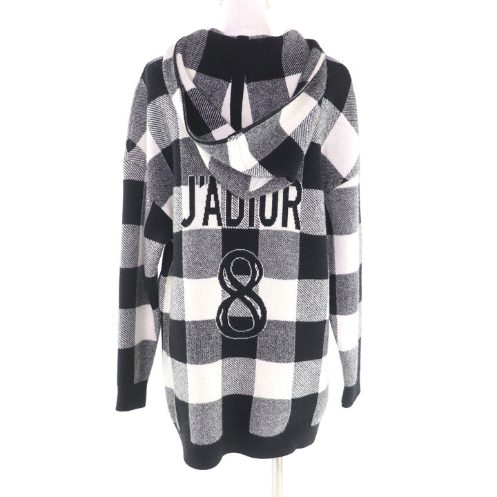 美品★Christian Dior クリスチャンディオール 954S92AM010 カシミヤ バックロゴデザイン ニット プルオーバーパーカー 38 正規品