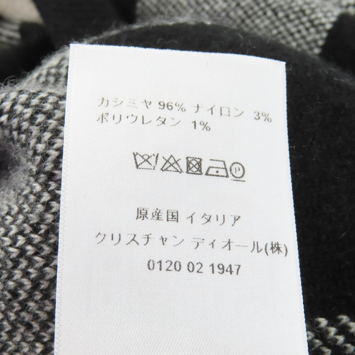 美品★Christian Dior クリスチャンディオール 954S92AM010 カシミヤ バックロゴデザイン ニット プルオーバーパーカー 38 正規品