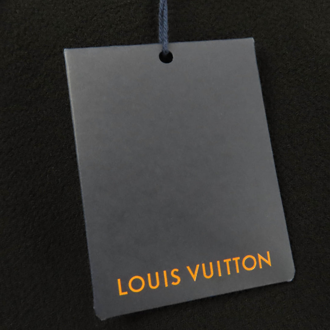 未使用品☆LOUIS VUITTON ルイヴィトン 2023年製 レザーベルト付 スカラップディテール ミニスカート ブラック 34 イタリア製 正規品