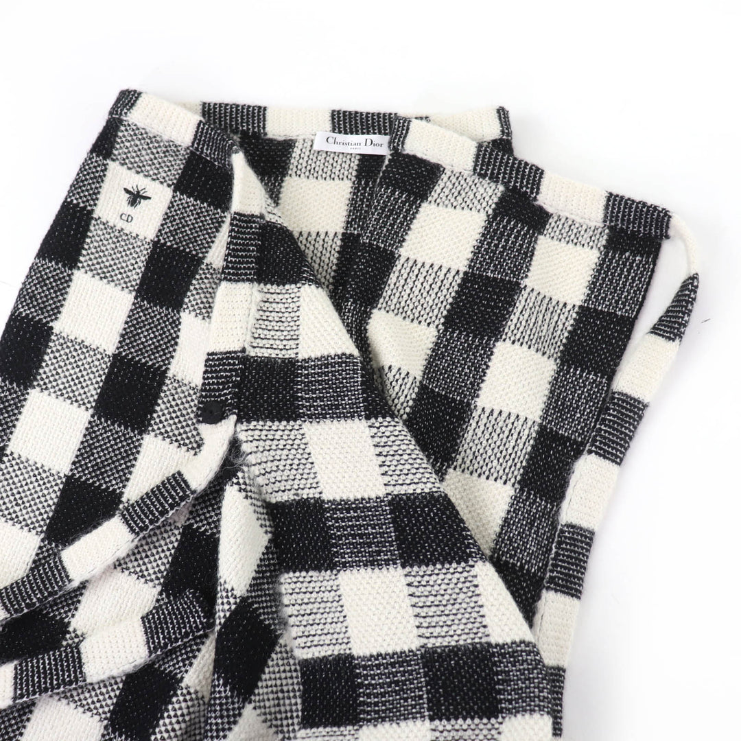 極美品☆Christian Dior クリスチャンディオール 2023年製 344J06AM214 ウール アルパカ アシンメトリーラップ ロングスカート 40 正規品