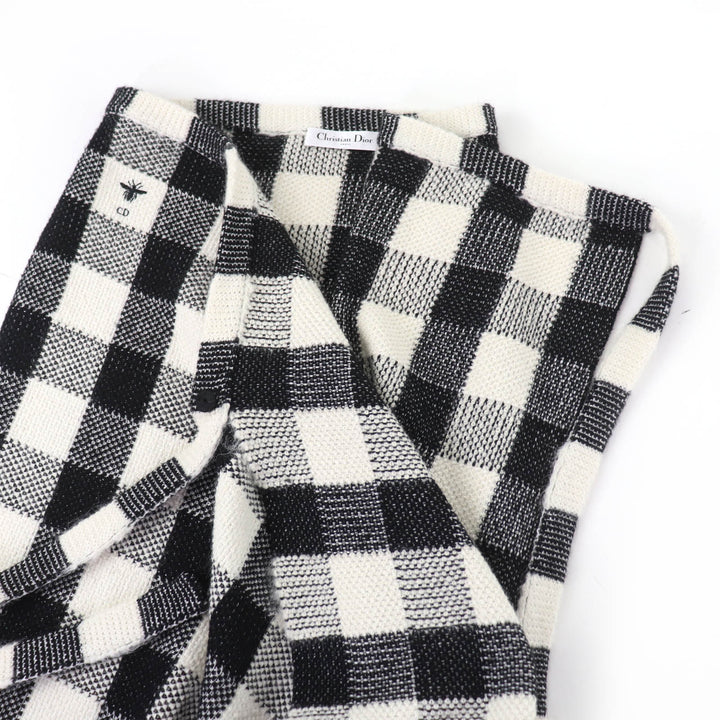 極美品☆Christian Dior クリスチャンディオール 2023年製 344J06AM214 ウール アルパカ アシンメトリーラップ ロングスカート 40 正規品