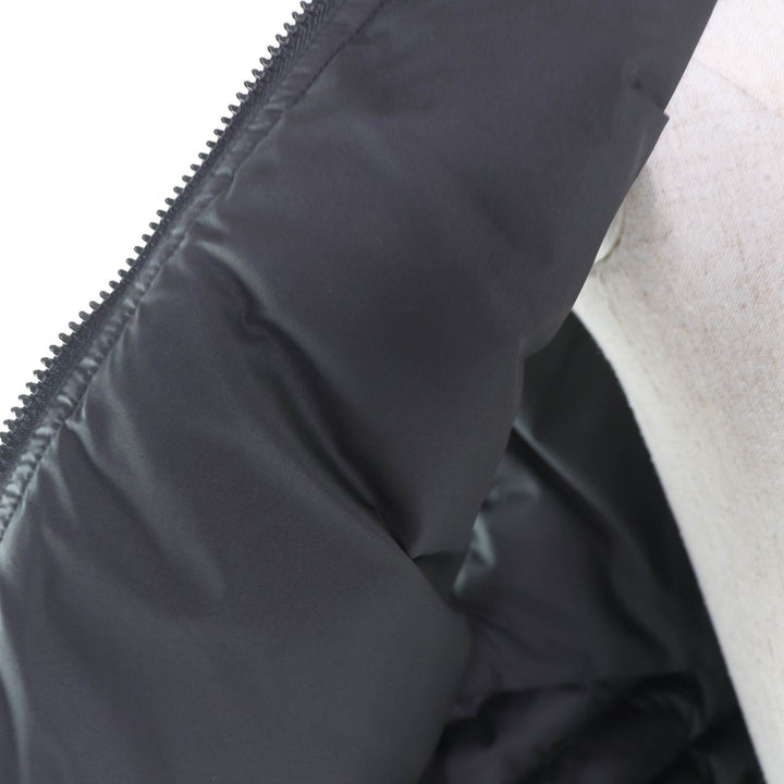 極美品★HERMES エルメス 3H0156DA Long Quilted Vest ラバーセリエワッペン ダウンベスト ブラック 38 イタリア製 レディース