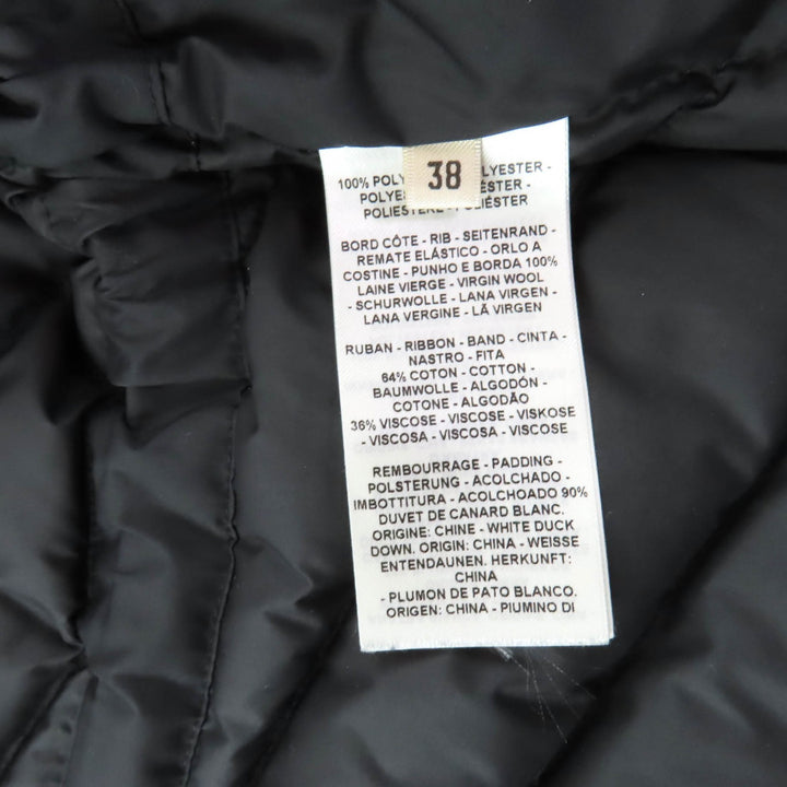極美品★HERMES エルメス 3H0156DA Long Quilted Vest ラバーセリエワッペン ダウンベスト ブラック 38 イタリア製 レディース