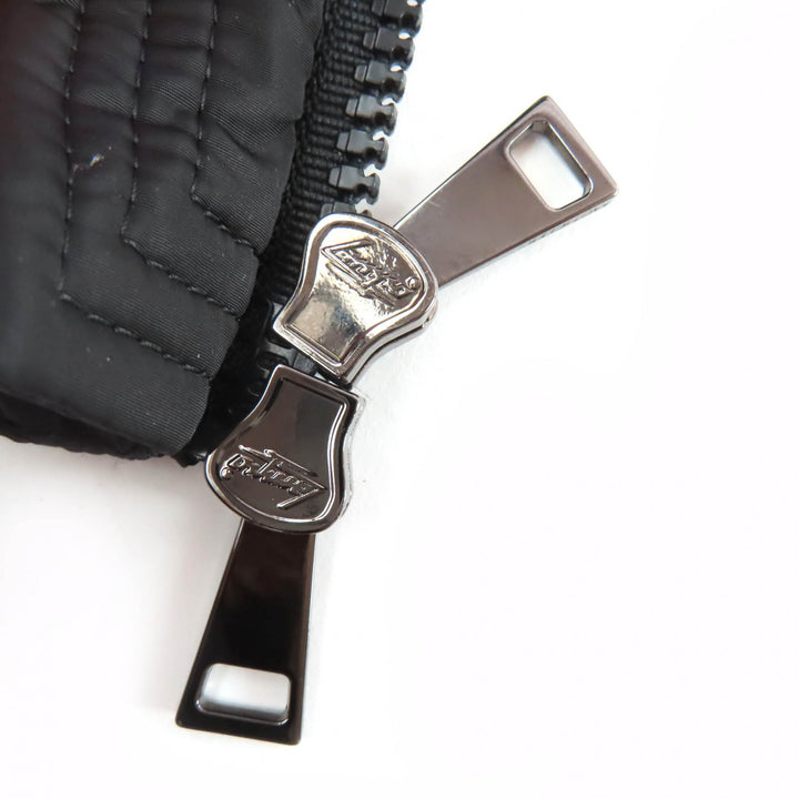 極美品☆MONCLER モンクレール BAIRON ロゴワッペン・フード付 ZIP ダウンベスト ブラック 1 正規品 ハンガー・ガーメント付 レディース