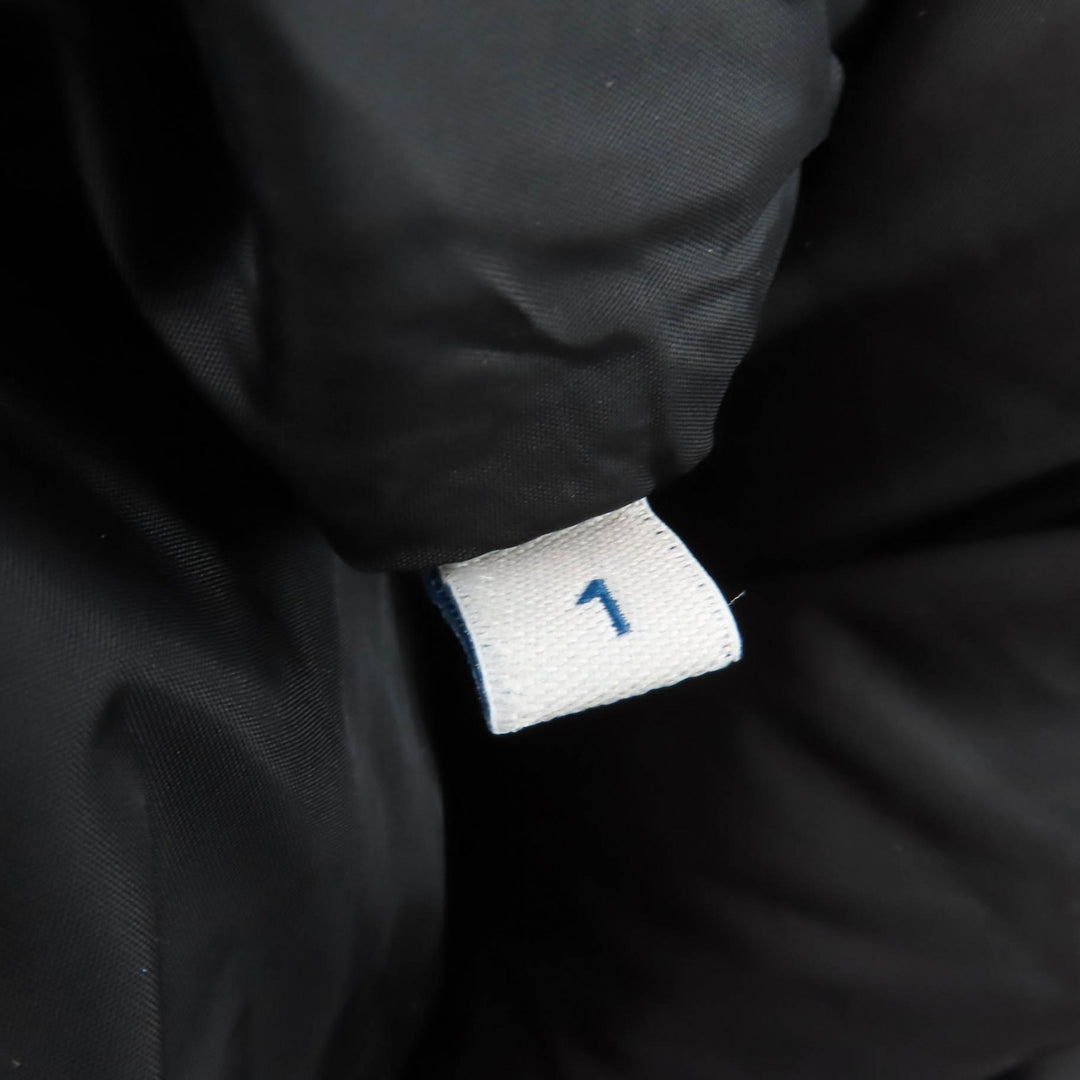 極美品☆MONCLER モンクレール BAIRON ロゴワッペン・フード付 ZIP ダウンベスト ブラック 1 正規品 ハンガー・ガーメント付 レディース