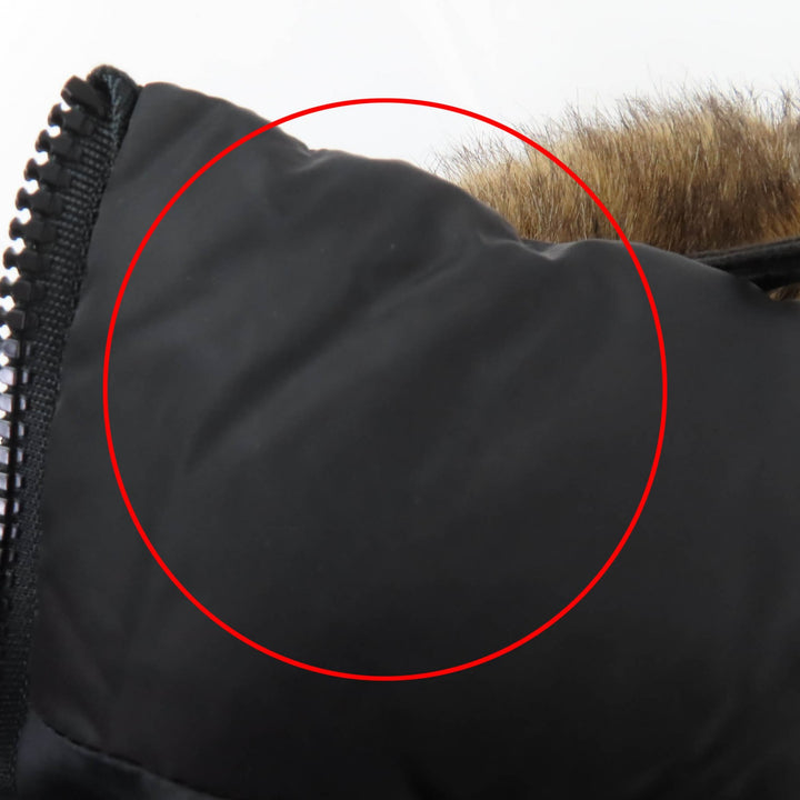 極美品☆MONCLER モンクレール BAIRON ロゴワッペン・フード付 ZIP ダウンベスト ブラック 1 正規品 ハンガー・ガーメント付 レディース