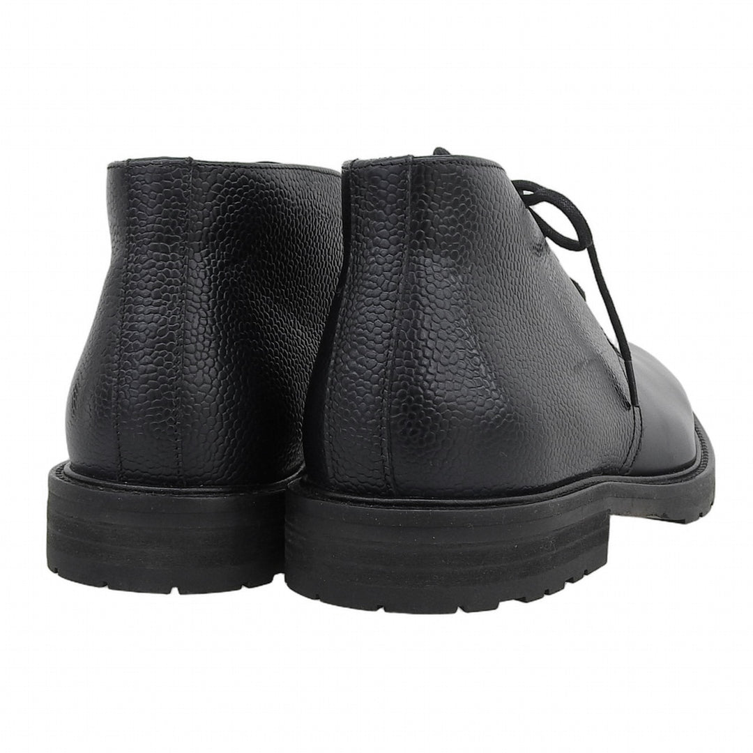 未使用品▲ARMANI COLLEZIONI アルマーニコレッツォーニ 裏ボア レザー チャッカブーツ アンクルブーツ ネイビー 7 メンズ