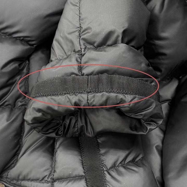 美品★MONCLER モンクレール 2023年製 HERMINE ロゴワッペン・フード付 ダウンコート ダウンジャケット ブラック 0 正規品 レディース