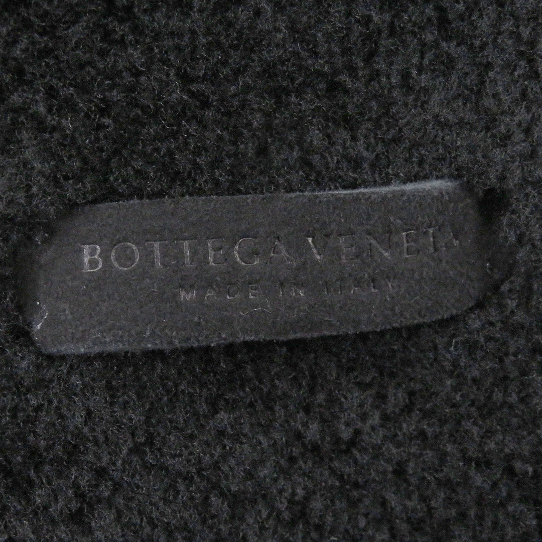 良品□BOTTEGAVENETA ボッテガヴェネタ 羊革 イントレチャート ダブル ムートンジャケット ブラック 50 イタリア製 メンズオススメ◎