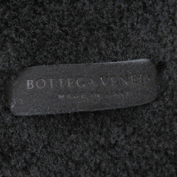 良品□BOTTEGAVENETA ボッテガヴェネタ 羊革 イントレチャート ダブル ムートンジャケット ブラック 50 イタリア製 メンズオススメ◎