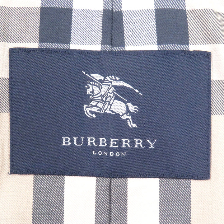 極美品□BURBERRY LONDON バーバリーロンドン 裏ノバチェック柄 ロゴボタン ダブルブレストジャケット ピーコート グレー M 日本製 正規品