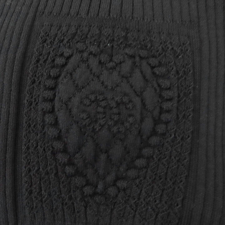 未使用品☆CHANEL シャネル P80152K11643 コットン ココマーク ノースリーブ リブニット トップス ブラック 42 イタリア製 レディース