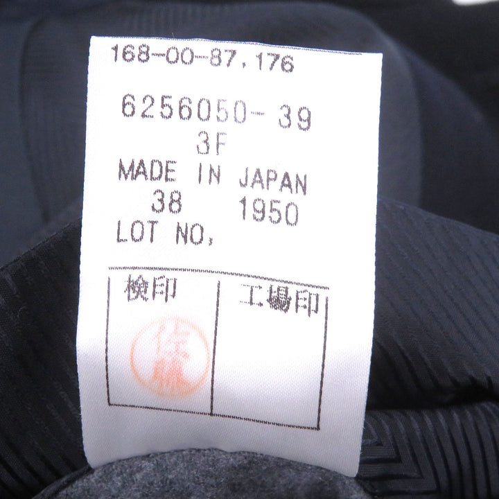 極美品□Aquascutum アクアスキュータム カシミヤ100％ フライフロント ステンカラーコート ネイビー 38 日本製 正規品 メンズオススメ◎