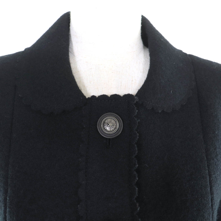 極美品★CHANEL シャネル P49405 ウール100％ ダラスボタン付き デザイン ジャケット ブラック 36 フランス製 レディース