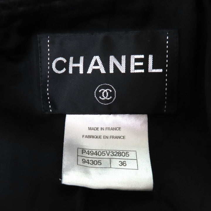 極美品★CHANEL シャネル P49405 ウール100％ ダラスボタン付き デザイン ジャケット ブラック 36 フランス製 レディース