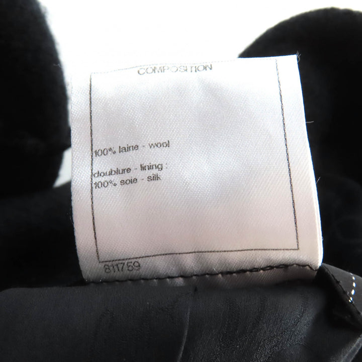 極美品★CHANEL シャネル P49405 ウール100％ ダラスボタン付き デザイン ジャケット ブラック 36 フランス製 レディース