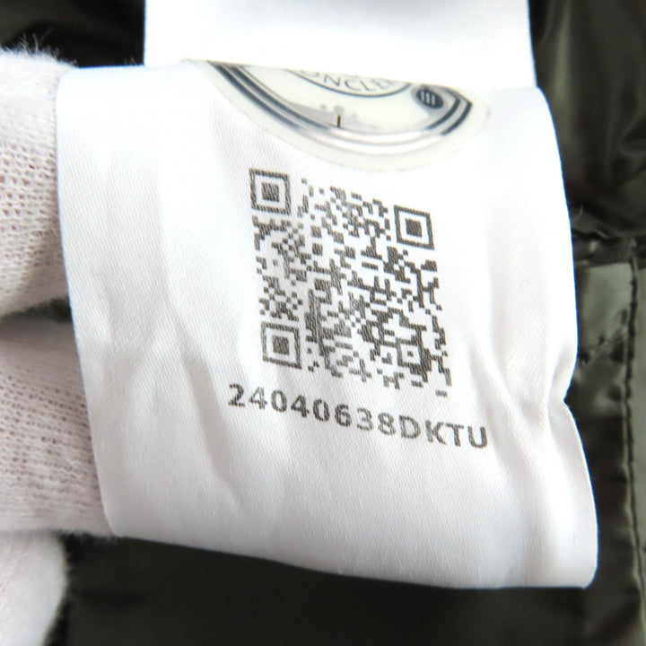 未使用品★MONCLER モンクレール CAPRIER ベルト・ロゴプレート付 ロング丈 ダウンコート ダウンジャケット カーキ 0 正規品 レディース